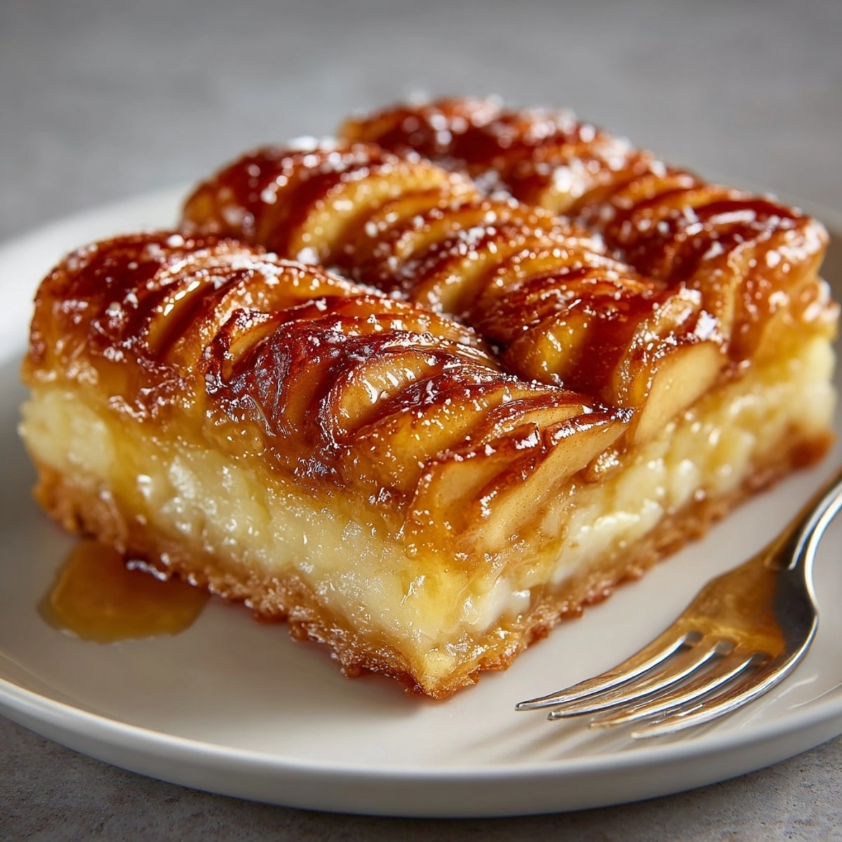Deliciosa Tarta Tatin caramelizada, una tarta de manzana al revés perfecta para fiestas.