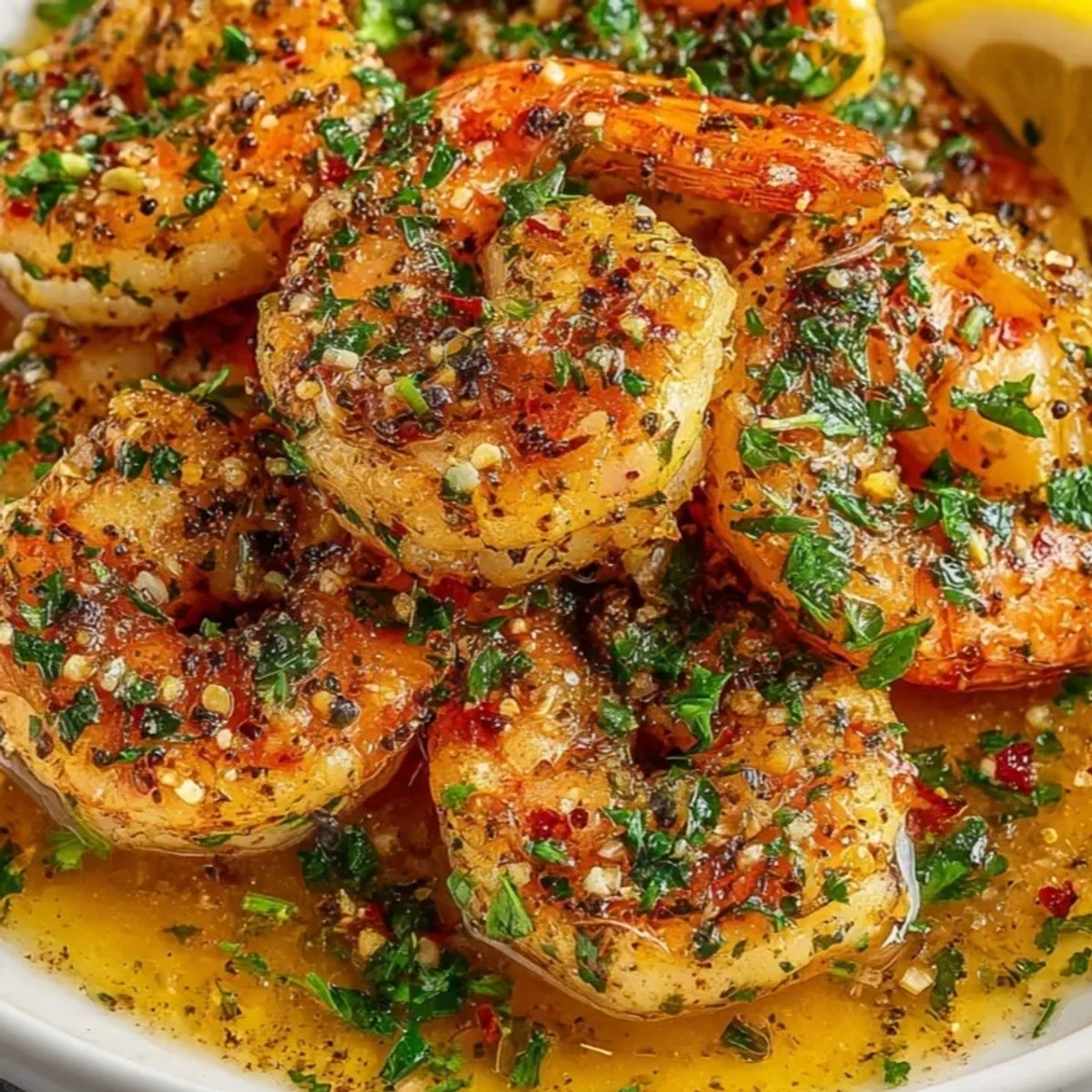 Camarones al ajillo fáciles: camarones tiernos salteados rociados con perejil fresco y un toque de limón.