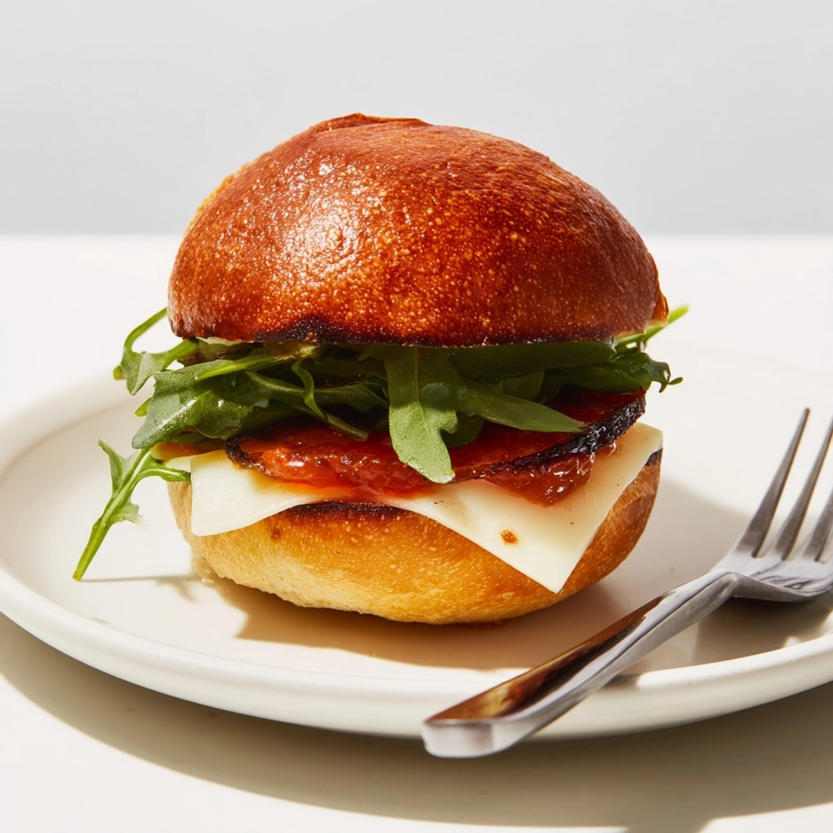 Slider de Manchego con membrillo y brioche tostado: un bocado dulce y salado.