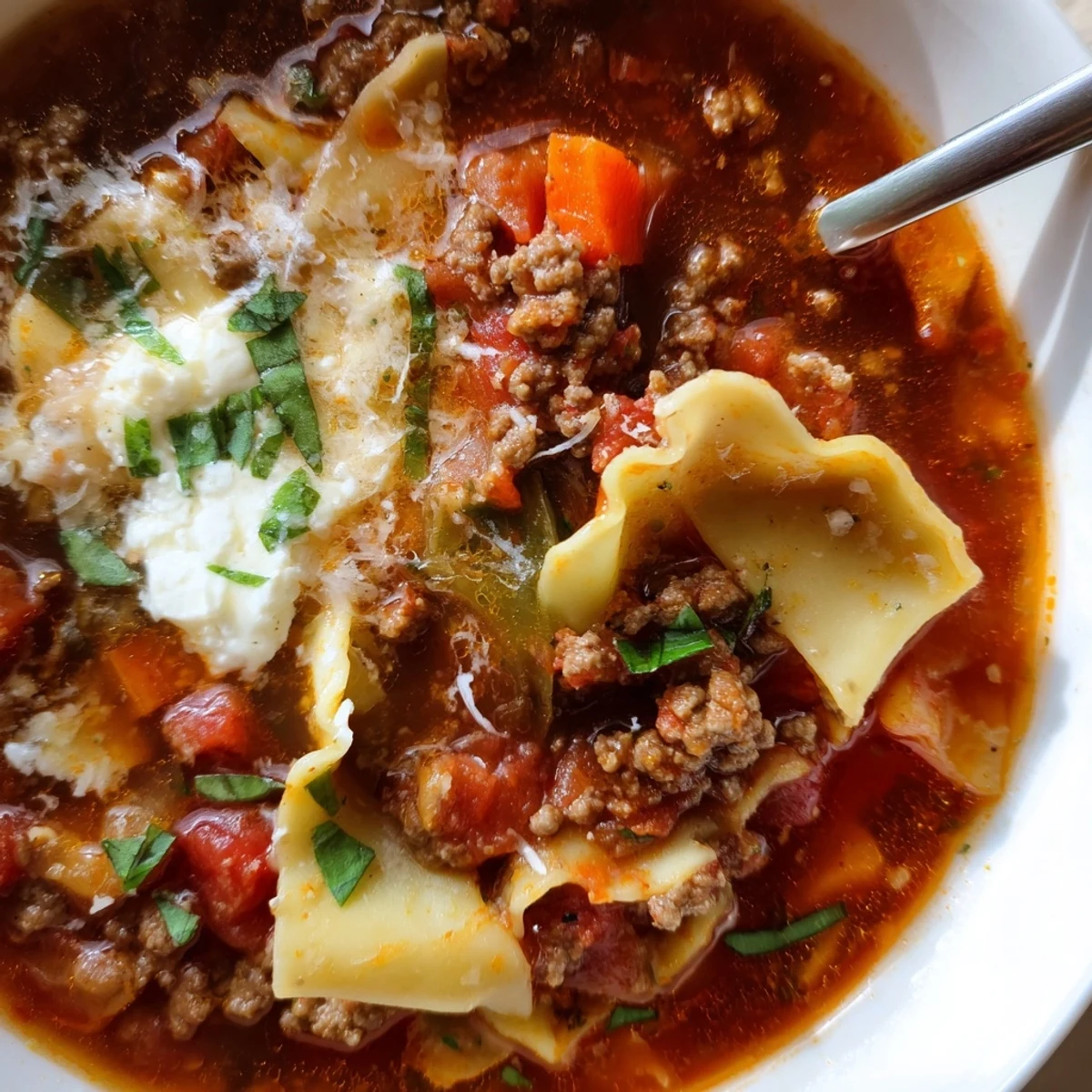 chorizo lasagne soup sherry