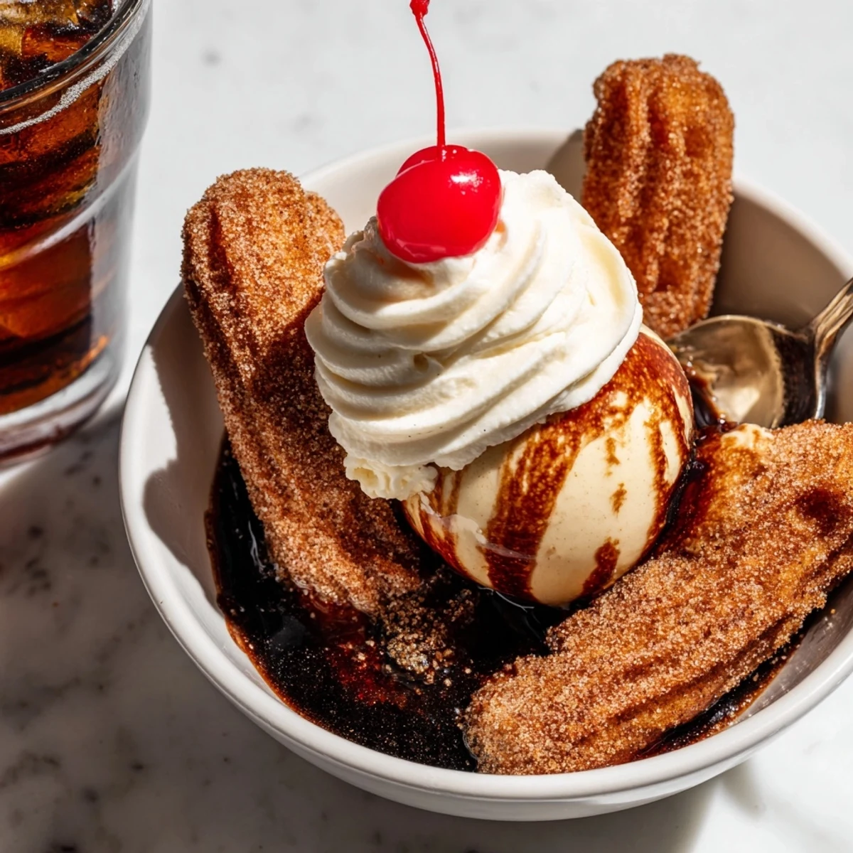 Rebel Float Churro Sundae