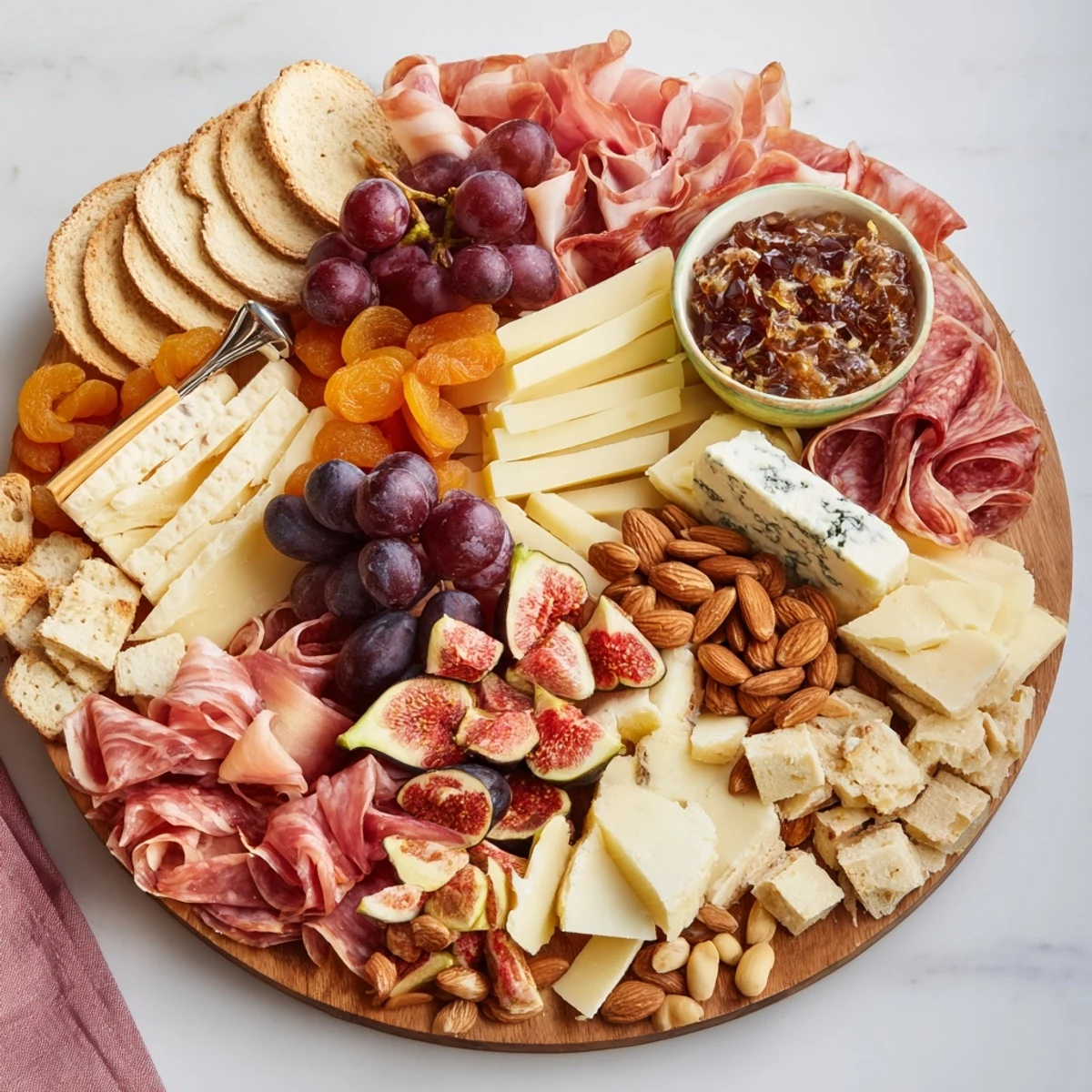 Tabla charcutería fudge higos soda