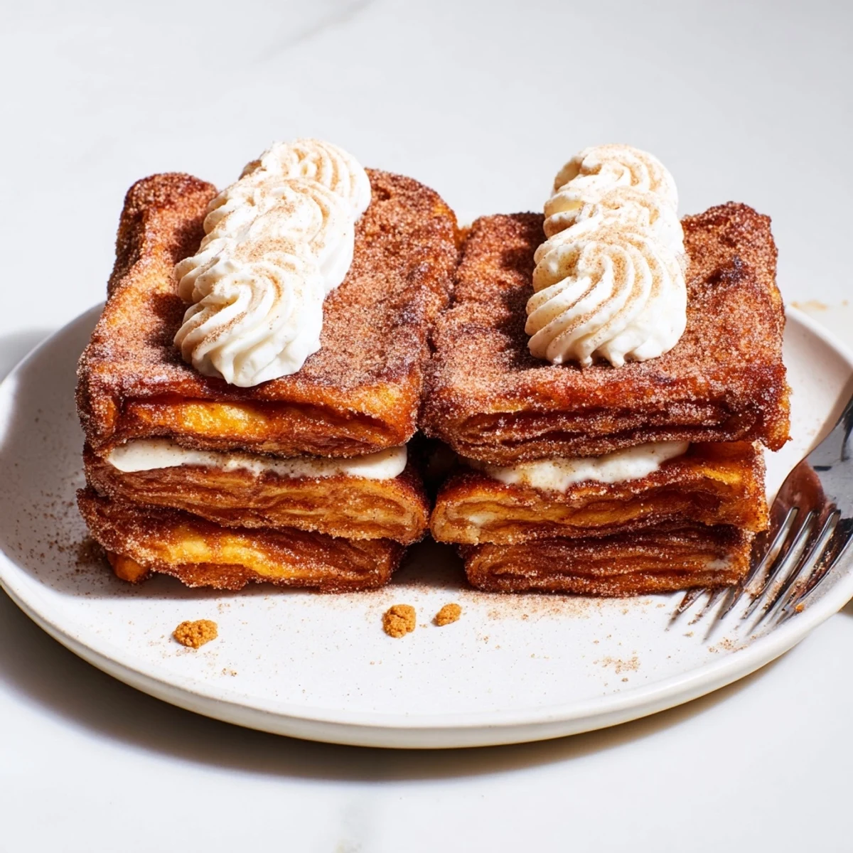 Torrijas de batido de jengibre crujientes, perfectas para un postre festivo compartido.