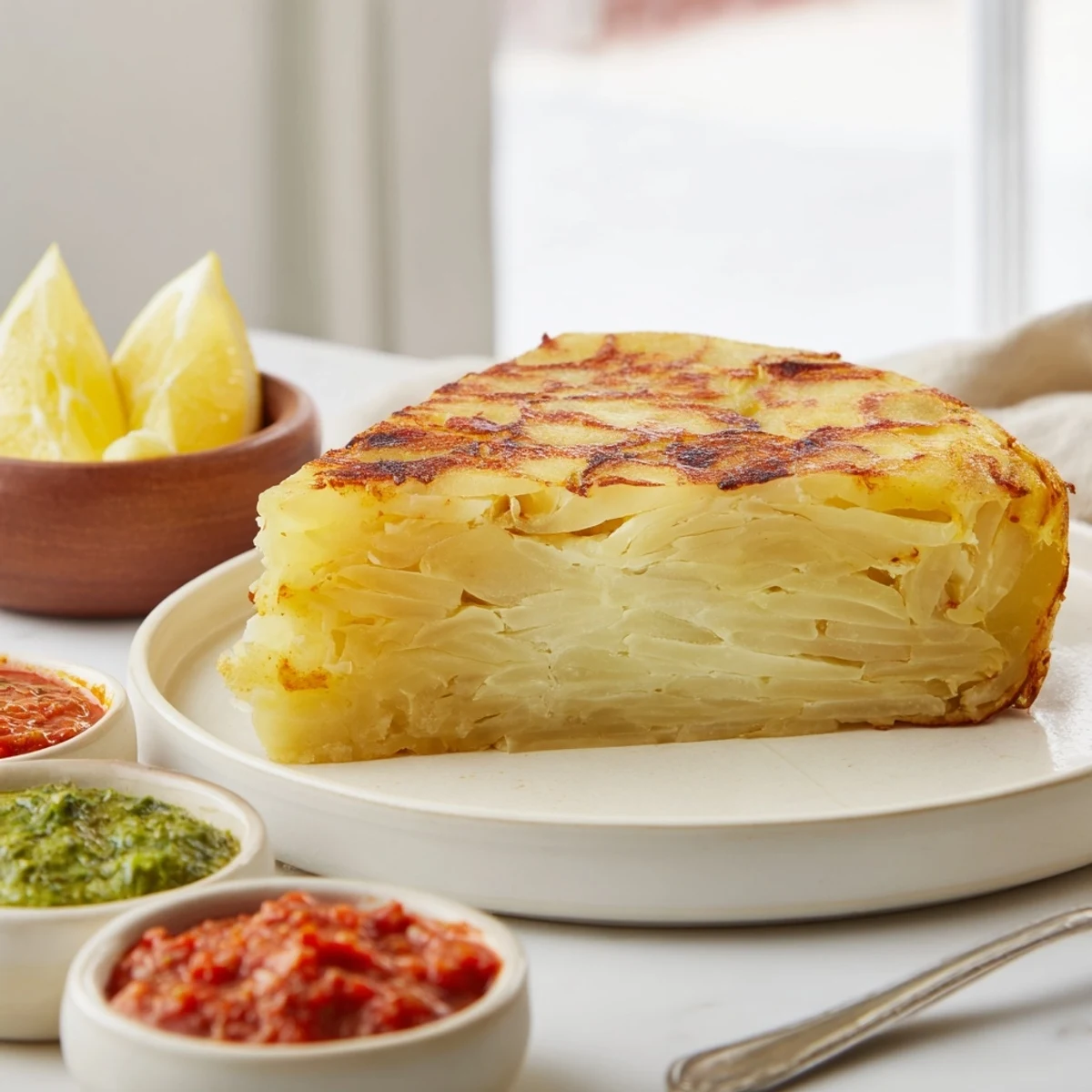 Spanish Omelet & Salsa Tray