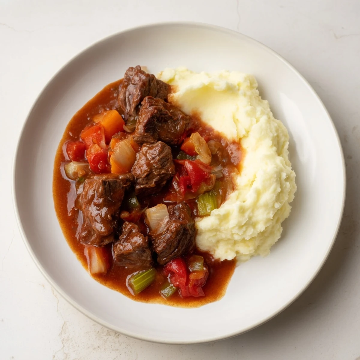 Slow-Braised Beef Estofado Mash