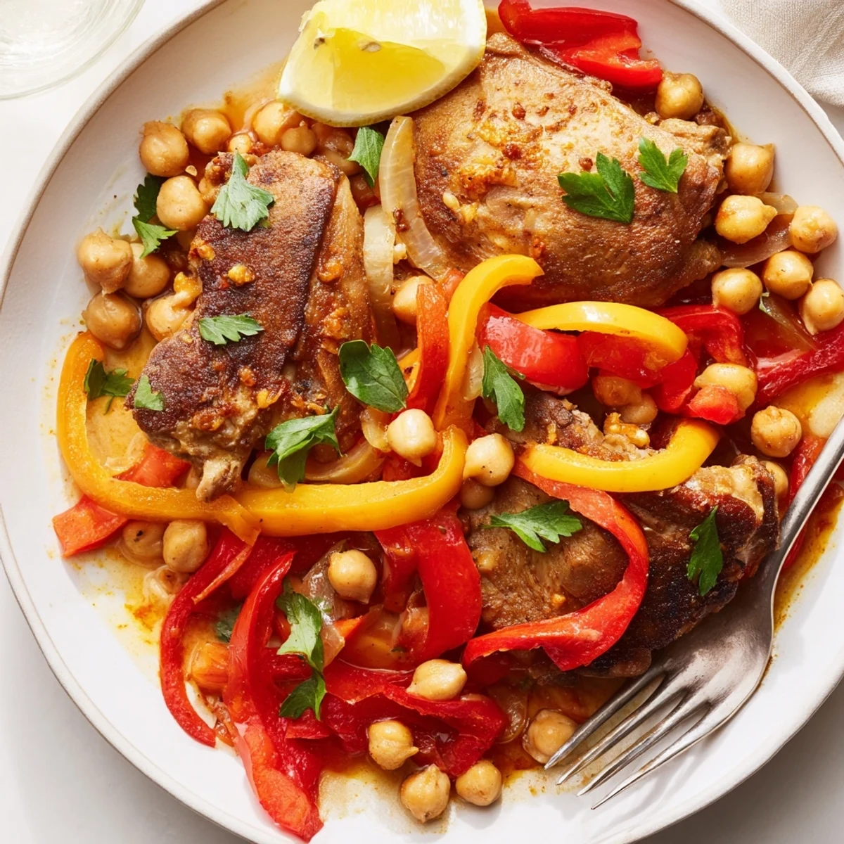 Spanish Chicken Chickpea Skillet
