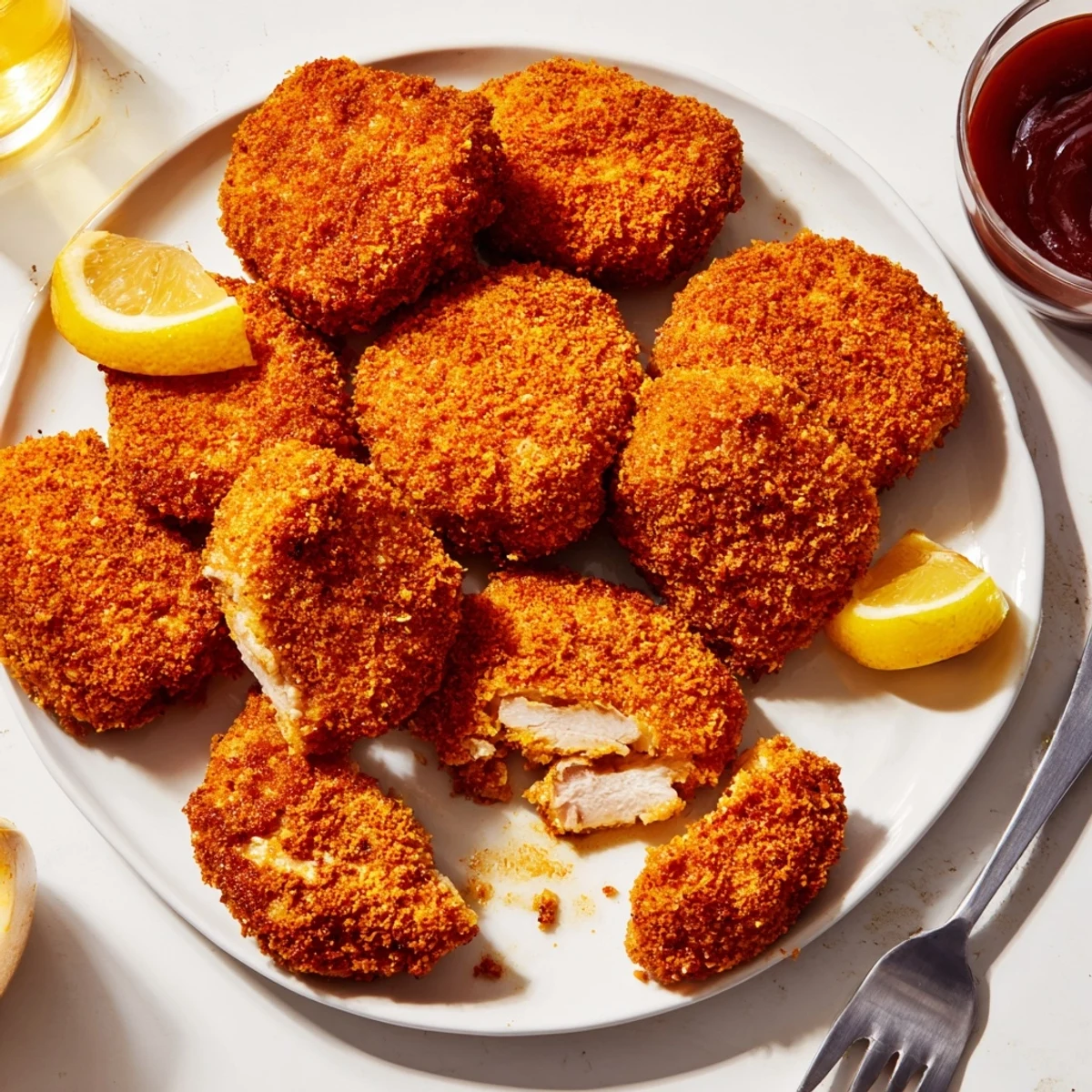 Ternura y sabor en cada bocado, nuggets de pollo ahumados con pimentón.  