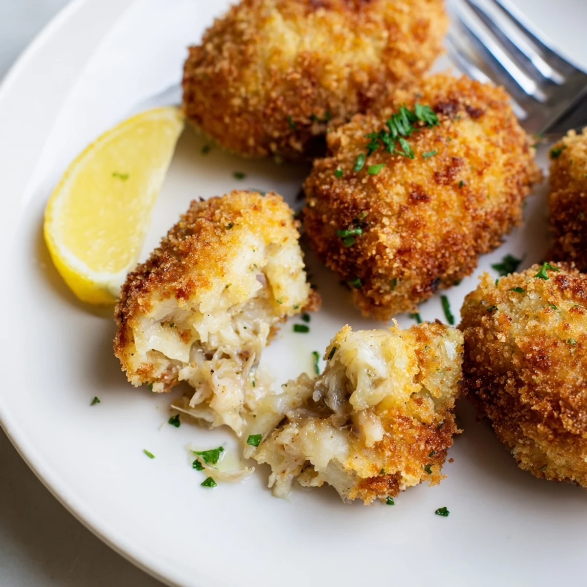 Apérti votos de croquetas doradas de bacalao, ¡un bocado tierno y crujiente!  