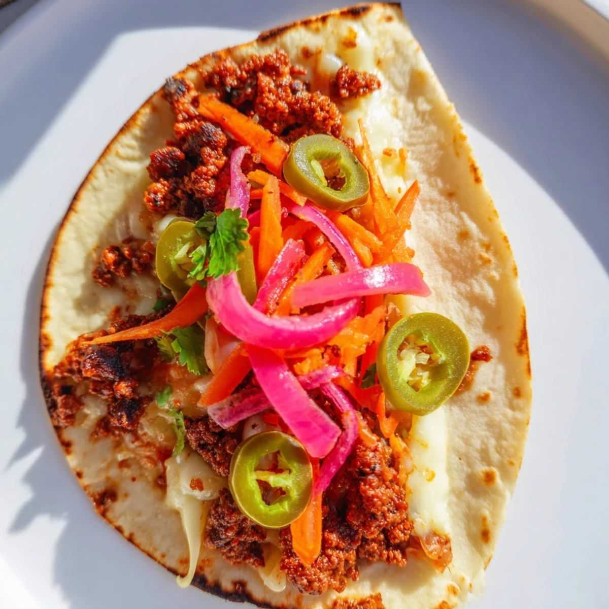 Mini quesadillas con chorizo