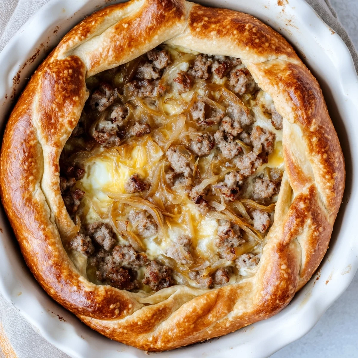 Bratwurst y Sauerkraut Pie