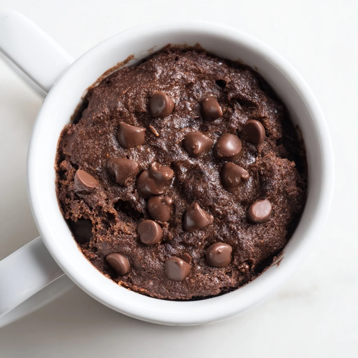 Single-serve chocolate mug cake, a rich and fudgy treat, perfect for late-night cravings.