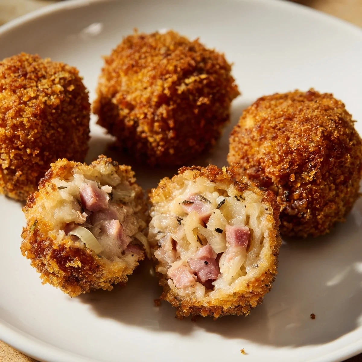 A close-up of beautifully breaded homemade croquettes, perfect for a tapas spread.