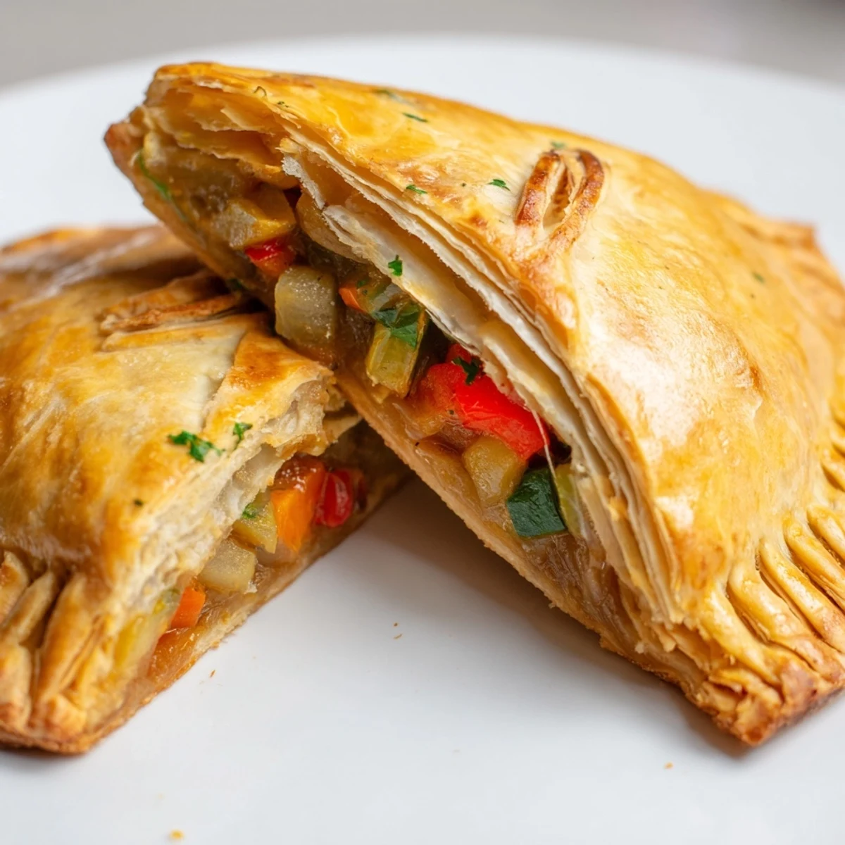 Empanada Gallega de Verduras, a savory Spanish vegetarian pie with a golden, flaky crust.