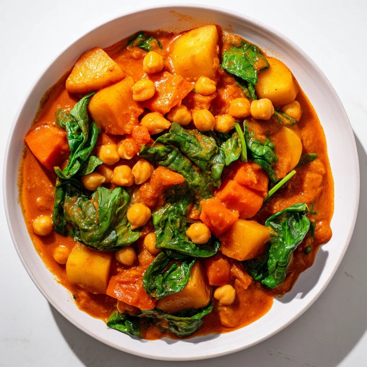 Garbanzos con espinacas cremosos