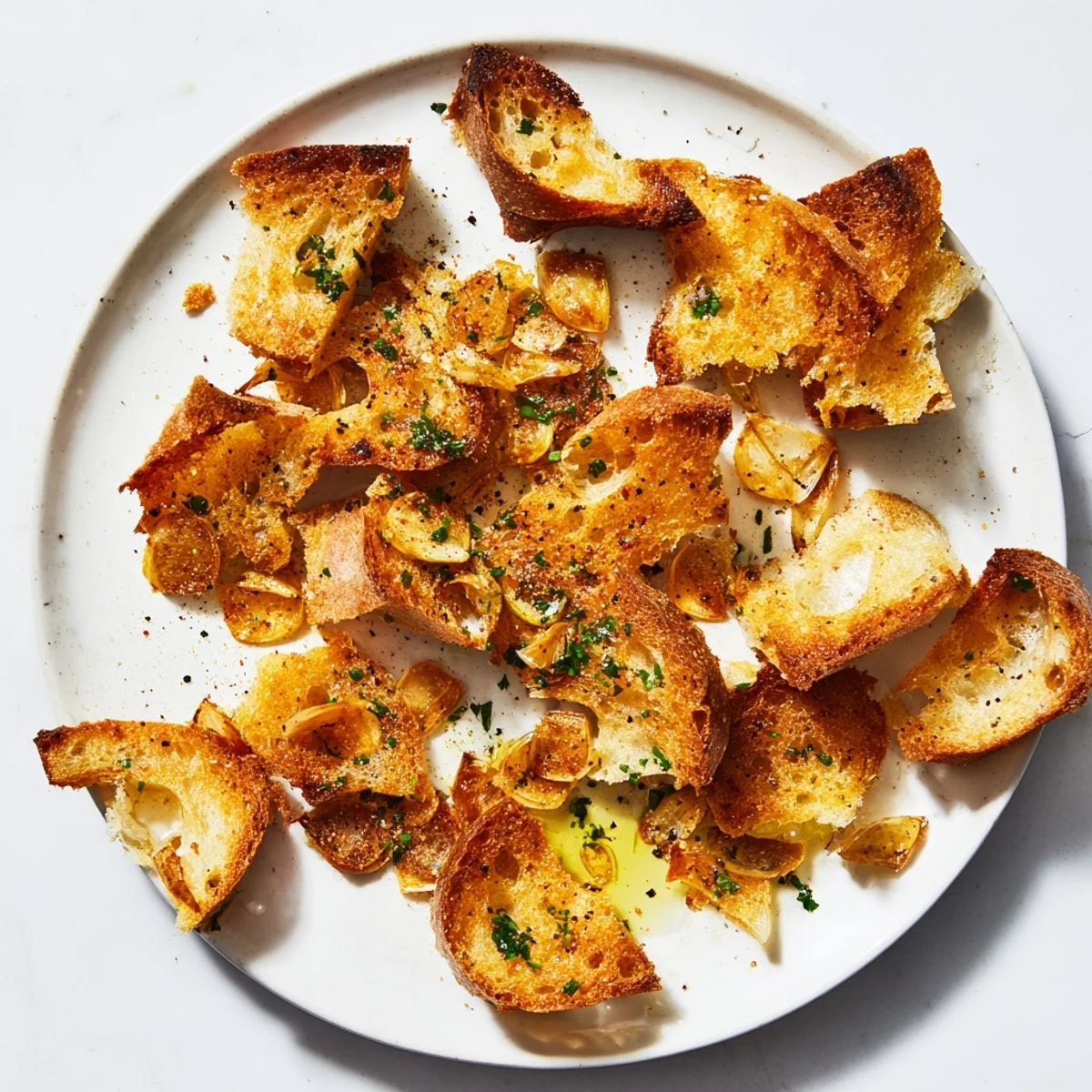 Migas ajo pan tostado