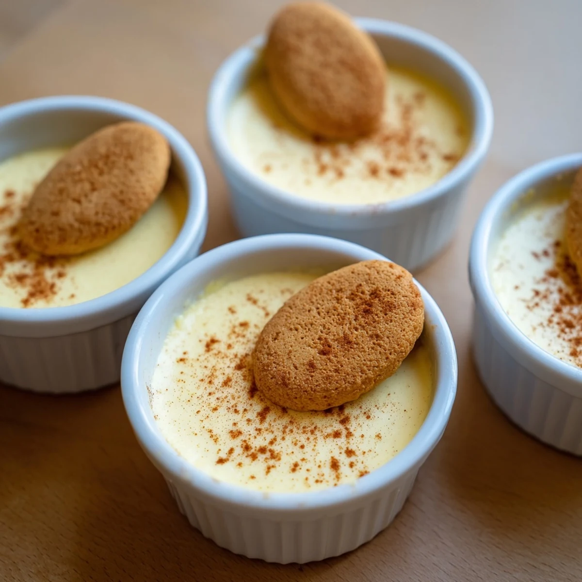 Golden, chilled Express Spanish Custard Cups, perfect for a quick, comforting treat after dinner.