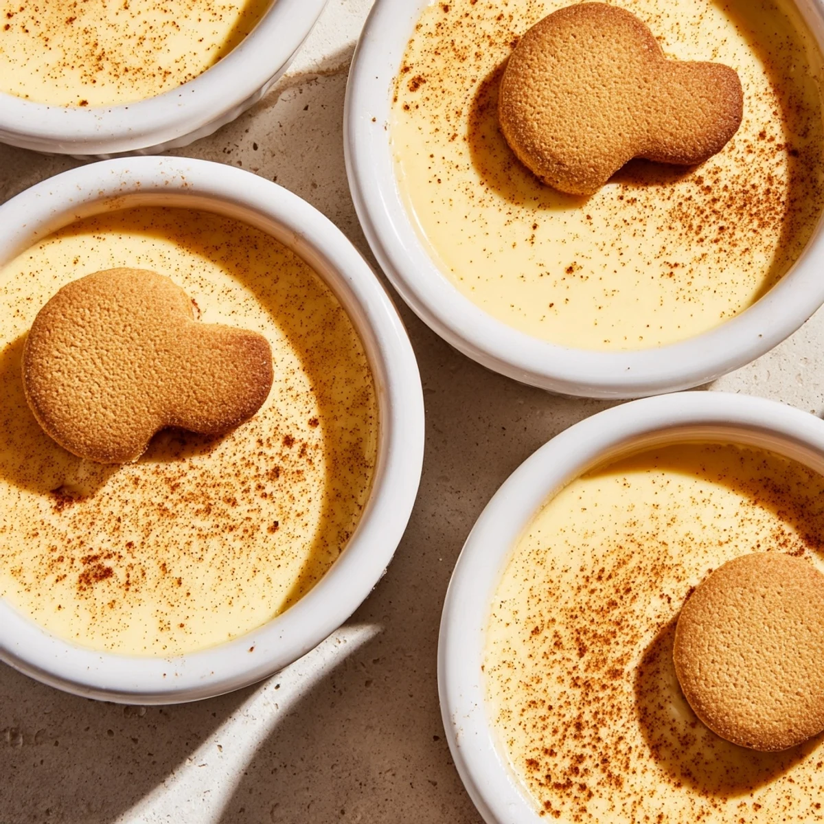 Copas de natillas españolas