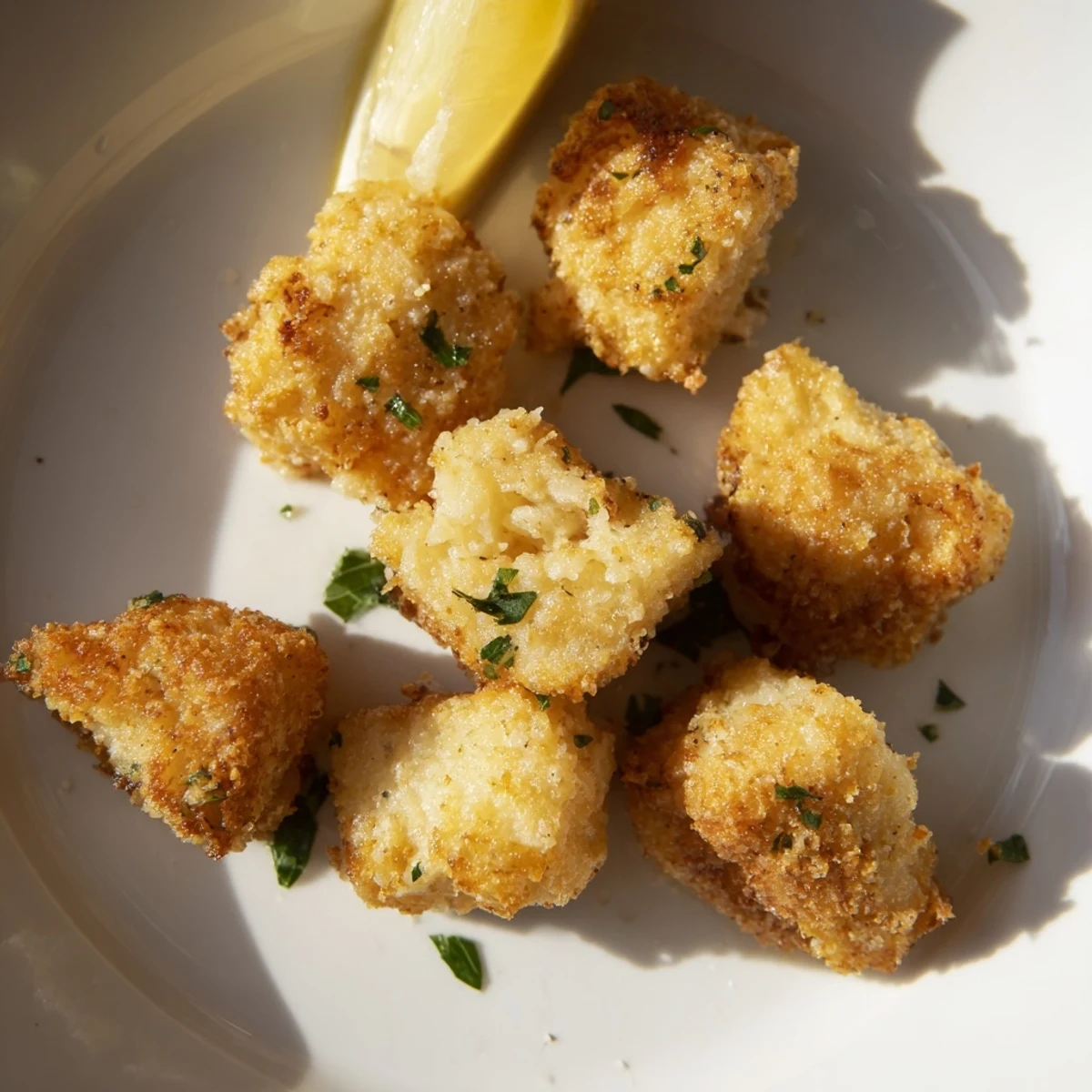 Bocados crujientes de bacalao