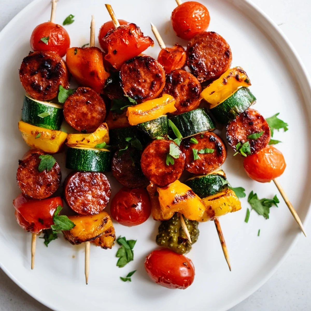 Chorizo light con vegetales