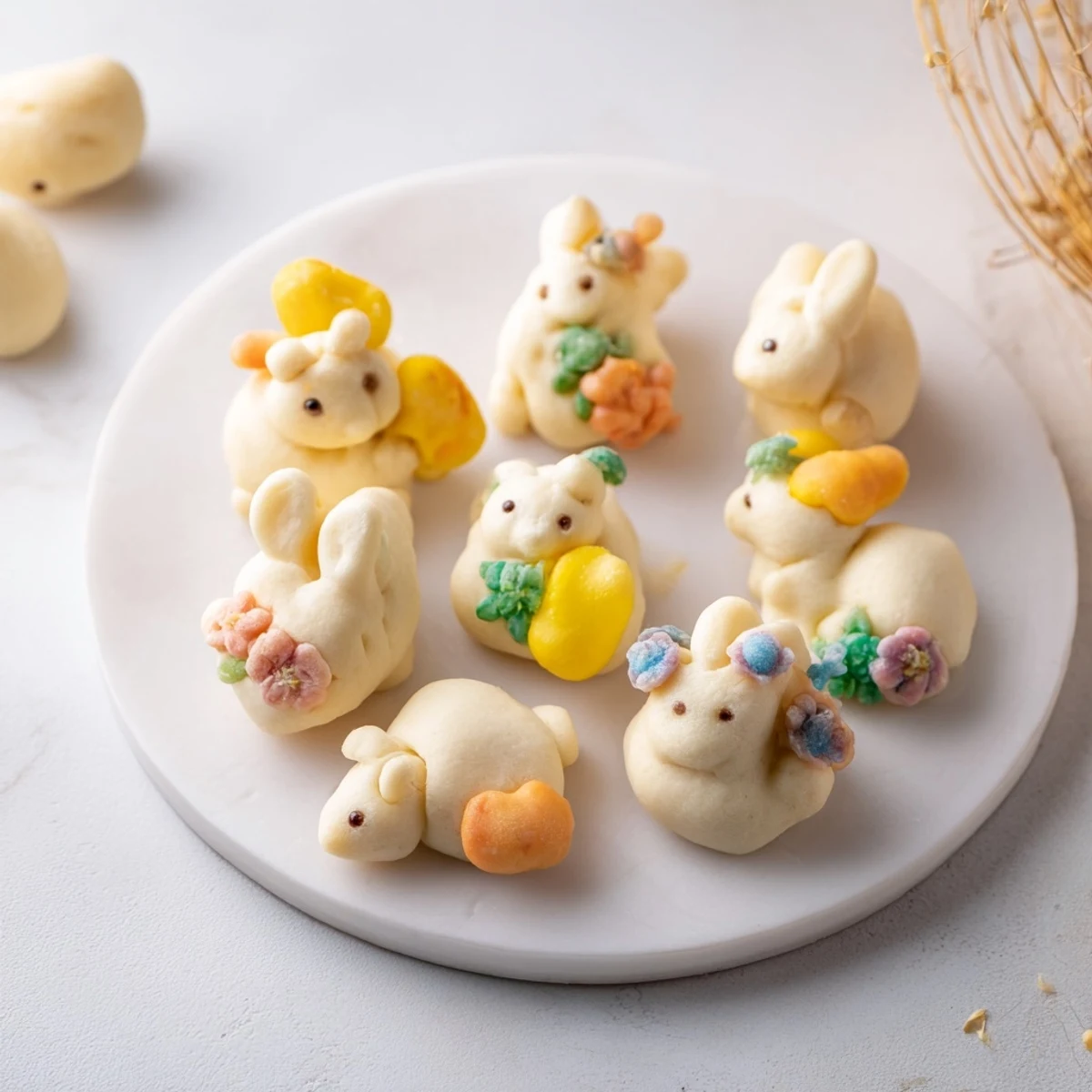 Delicate Spanish marzipan figures, lovingly hand-shaped and ready to be baked into sweet treats.