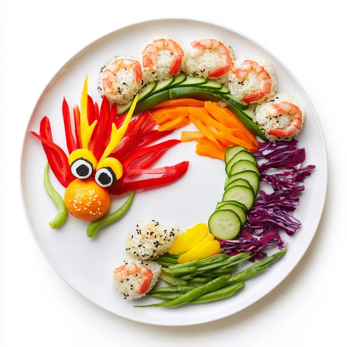 Tabla festiva dragón lunar