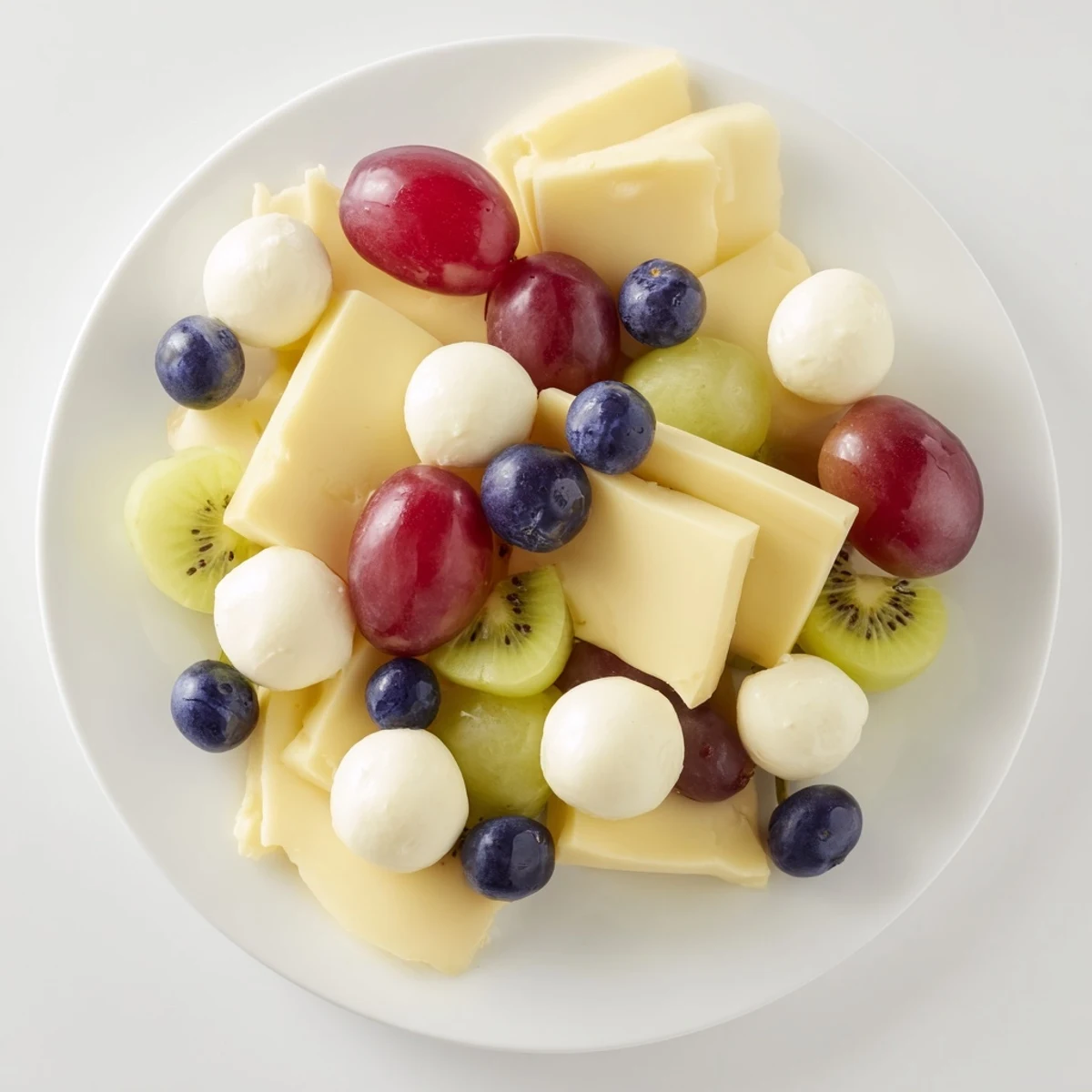 Vibrant Spaceship Launch Snack Board featuring cheese cubes, grapes, and pretzel flames ready to enjoy.