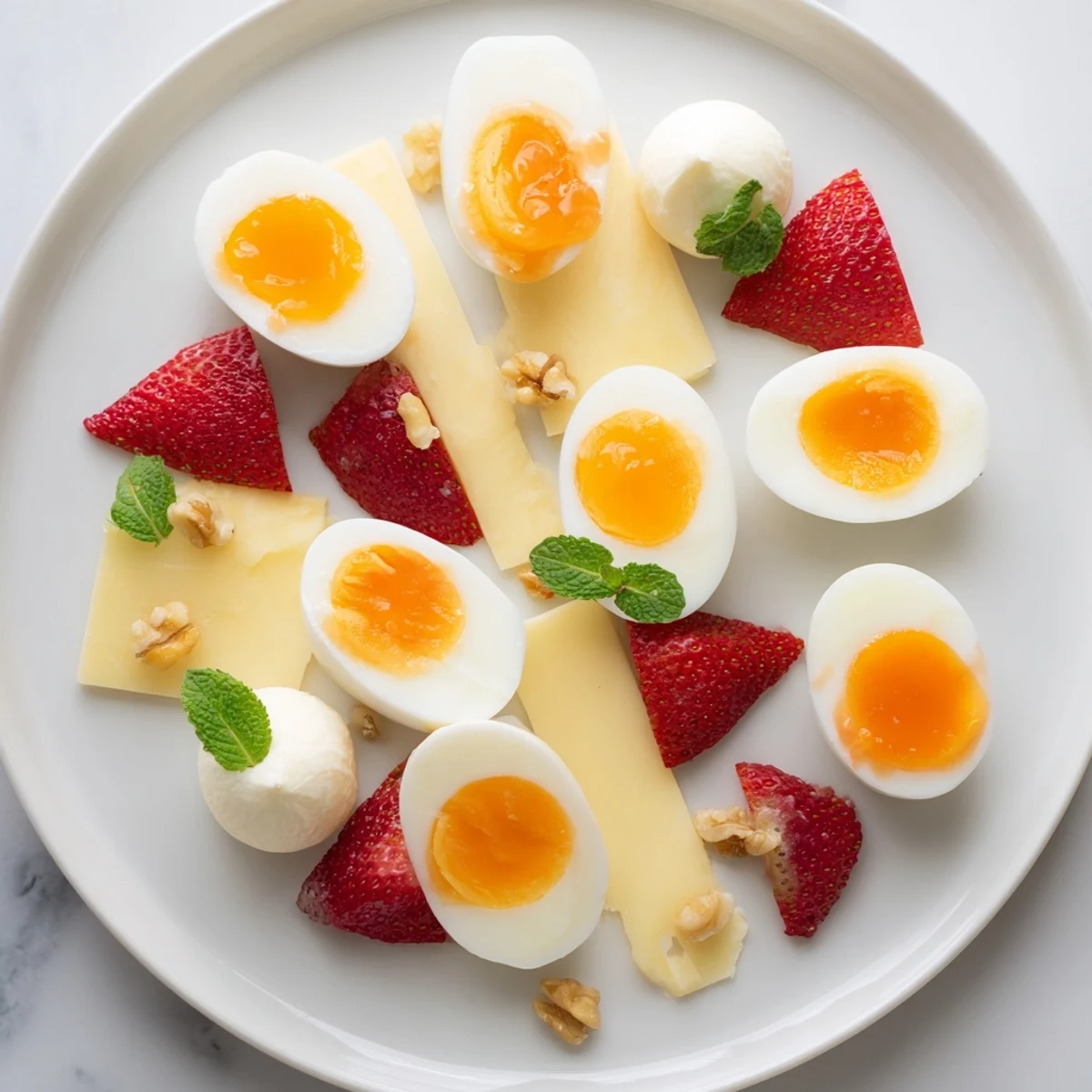 Good Morning Sun Breakfast Board: a colorful platter showcasing vibrant fruits, cheese, and pastries for breakfast.