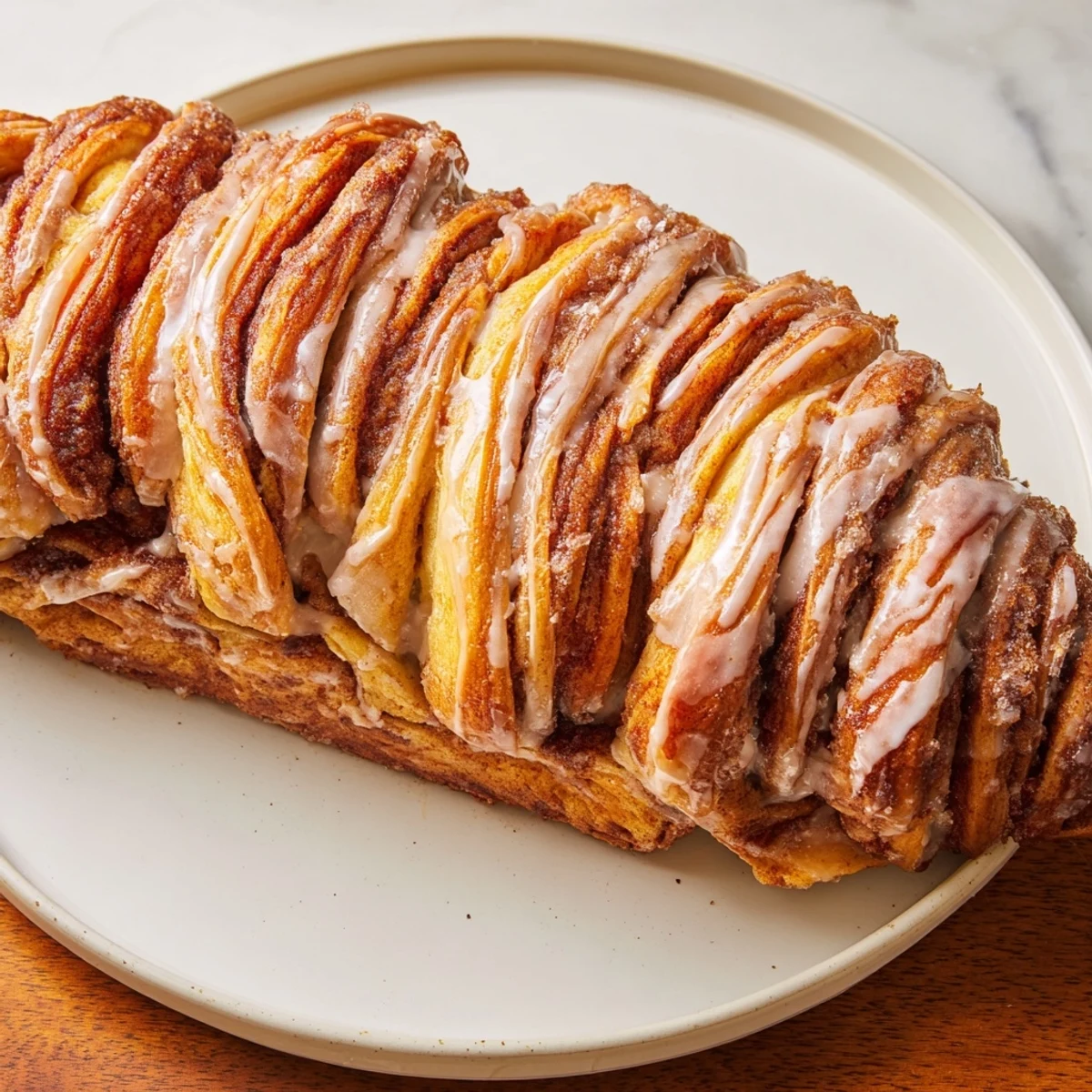 Warm, golden Cinnamon Swirl Christmas Tree Bread, swirled with cinnamon, perfect for holiday brunch.