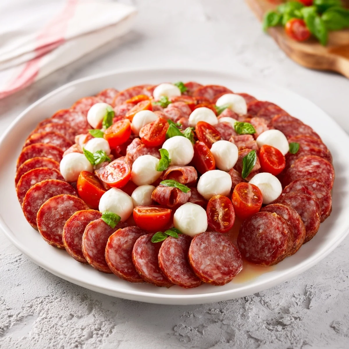 Folded Salami Wreath