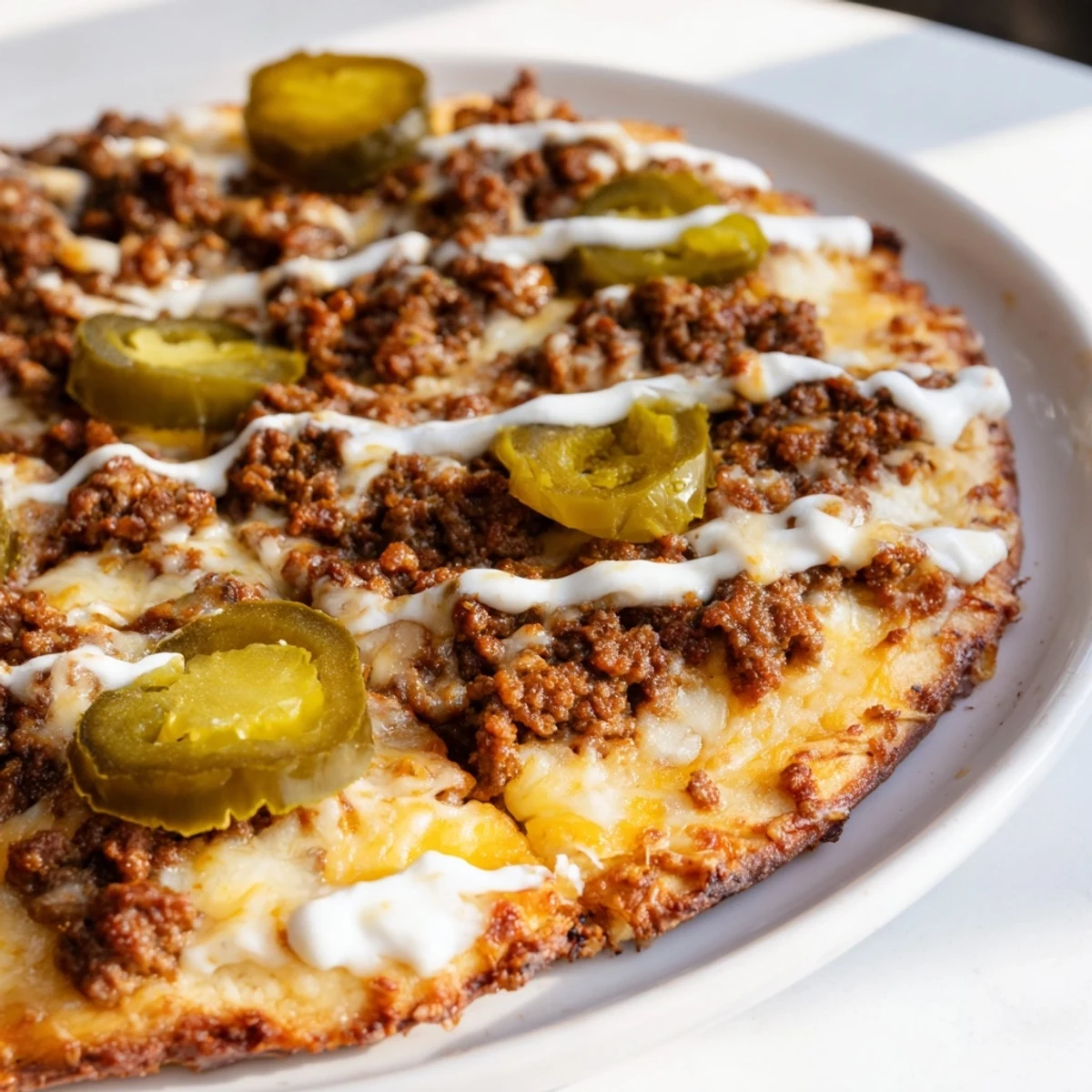 Taco carne picada pizza sabor