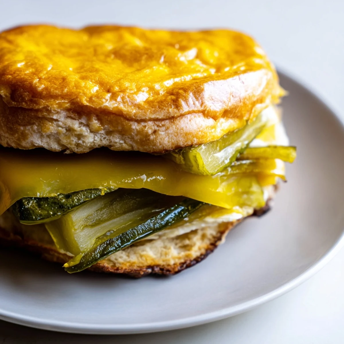 Pan queso pickle crujiente