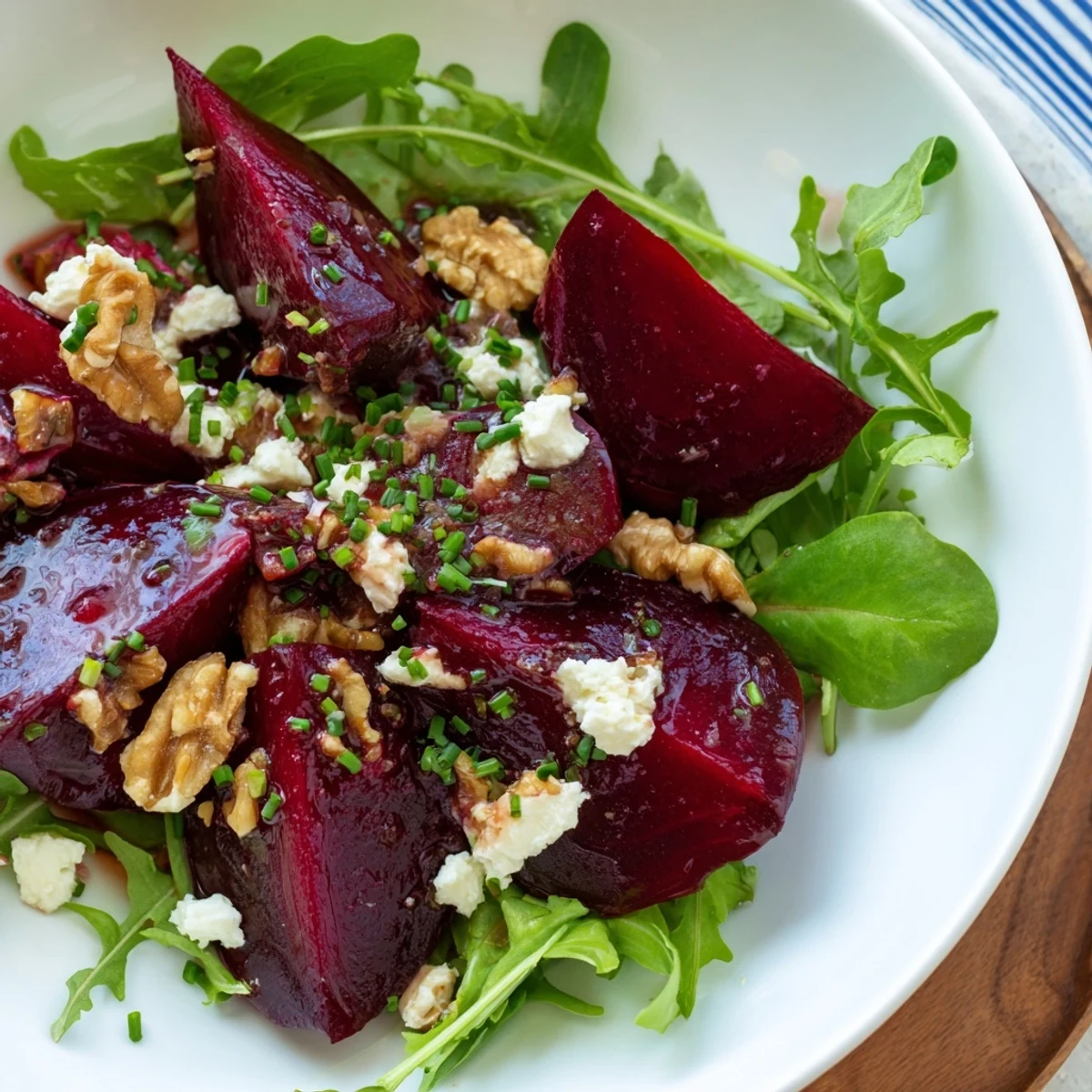 Ensalada con remolacha y queso