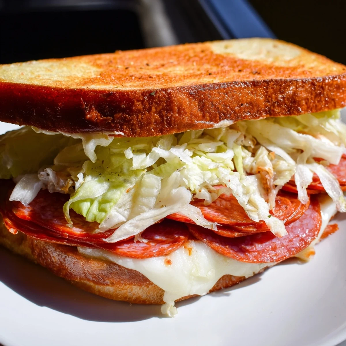 Italian sub con queso provolone