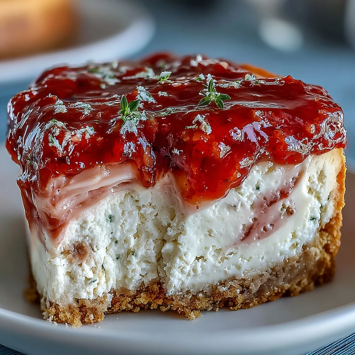 Delicioso pastel de queso horneado al horno con un acabado dorado y frescos cortes de guayaba para decorar.