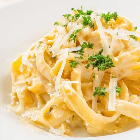 Creamy Sriracha Honey Pasta, a close-up showing perfectly coated fettuccine, ready to enjoy.