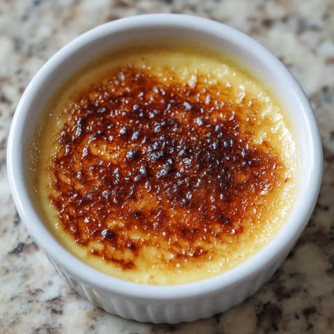 Catalan cream with burnt sugar top.