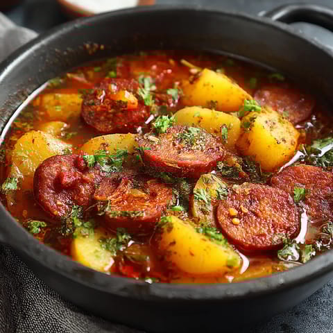 Rustic Chorizo and Potato Stew.
