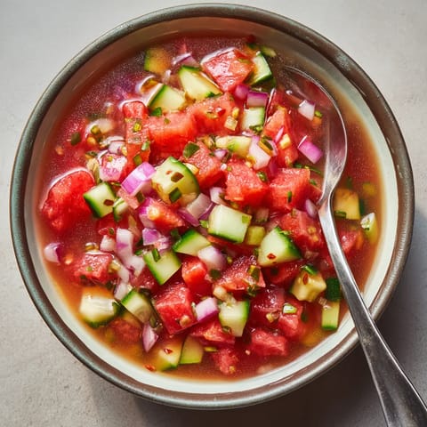 Gazpacho de Sandía y Tomate.