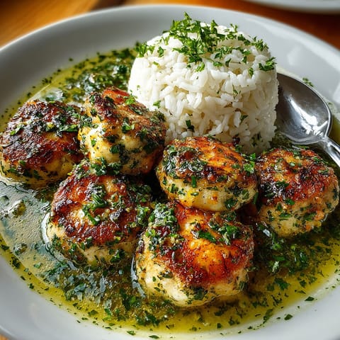 A plate of food with rice and meat.