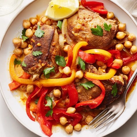 Spanish Chicken Chickpea Skillet