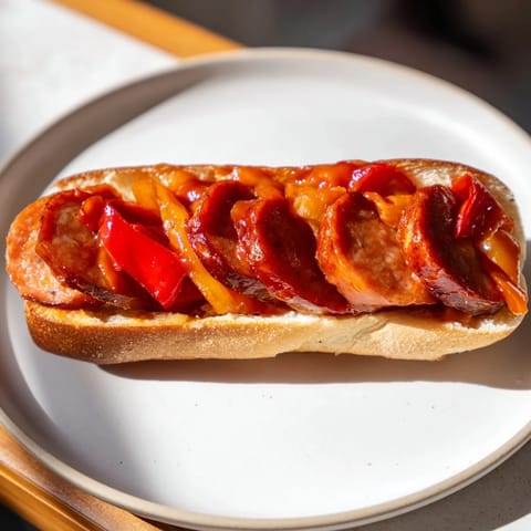 Sándwich español chorizo pimiento