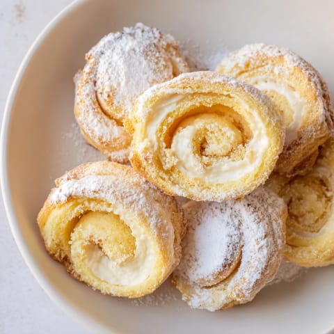 Freshly air fried Ensaimada mini rolls, showing their soft, spiraled shape and sweet, buttery layers.