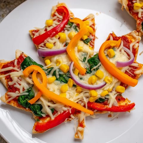 Mini pizzas hojas otoño