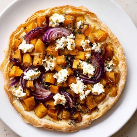 Tarta otoño con verduras asadas