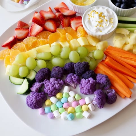 Unicornio arcoíris snack