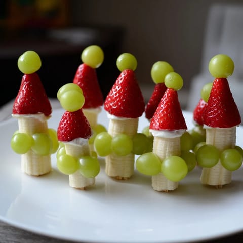 Pinchos de fresa y fruta
