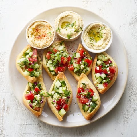 Mini Pita con Hummus Variado