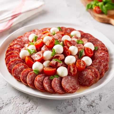 Folded Salami Wreath