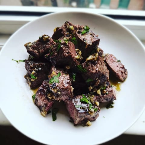 Air Fryer Steak Garlic Butter
