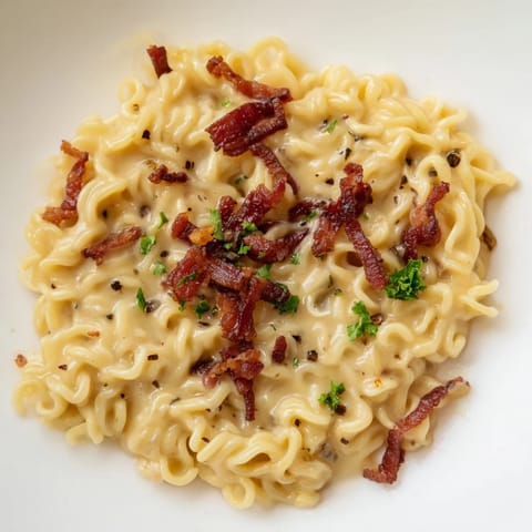 Ramen Carbonara rápida indulgente